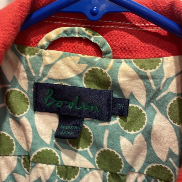 Boden Red 100% Cotton Blazer - Picture 2 of 5